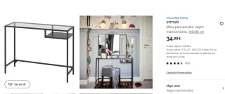 Mesa VITTSJÖ IKEA para portátil por 34.99€