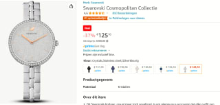 Swarovski Cosmopolitan casual dames horloge voor €125,10 bij Amazon