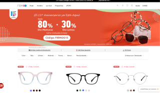 Código hasta 80% Descuento en Monturas + 30% en Lentes en FIRMOO