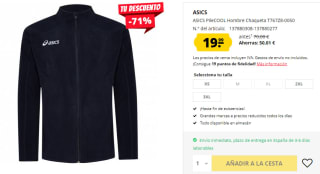 Chaqueta para Hombre ASICS PileCOOL por 19.99€