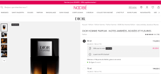 Parfum Dior Homme - 75ml à 81,20€