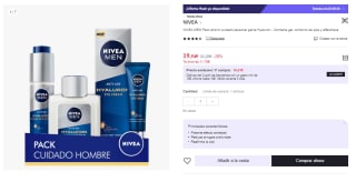 NIVEA MEN Pack ahorro cuidado personal - Contiene gel, contorno de ojos y affershave por 9.77€