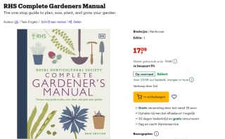 RHS Complete Gardener's Manual Engelstalig boek voor €17,09 bij Bol