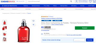 Perfume Feminino Cacharel Amor Amor de 50ml - R$ 185,60