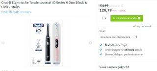 Oral-B iO Series 6 Black + Extra Body Pink voor €128,79 bij Plein