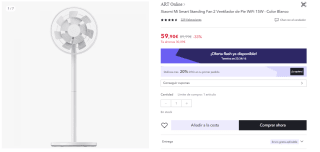 Ventilador Xiaomi Mi Smart Standing Fan 2 por 49.9€