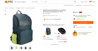 Mochila con Protector de Lluvia para Portátil 14"-15.6'' por solo 9,99€