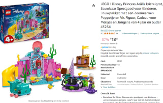 LEGO Disney Princess Ariëls kristalgrot voor €18,99 bij Amazon