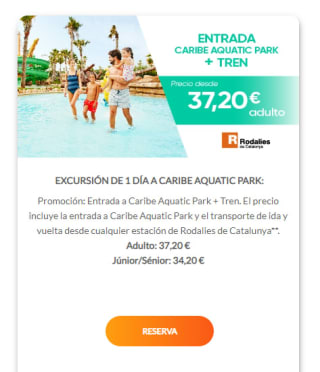 Entrada a Caribe Aquatic Park + viaje en Tren por 37,20€