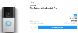 Ring Battery Video Doorbell Pro voor €119,95 bij Tink