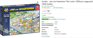 Jan van Haasteren legpuzzel 1000 stukjes "De Sluizen" voor €9,99 bij Amazon.nl