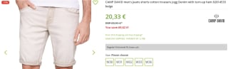 Camp David Jeansshort voor €20,33 bij Outlet46