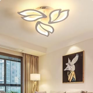 Moderna Lámpara de Techo en Acrílico 3 pétalos de 45w Lúz Blanca Cálida 3000K por 20,79€