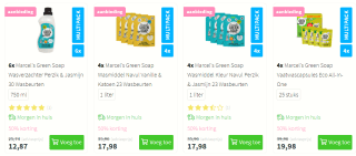 50% korting op alle Multi packs van Marcel's Green Soap bij Plein