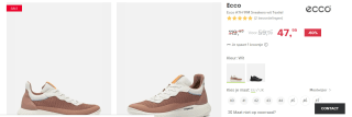 Ecco sneaker ATH-1FM met 60% korting bij Ziengs