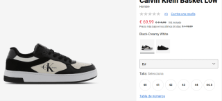 Zapatillas Calvin Klein Basket Low de hombre por 56€