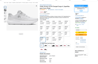 Zapatillas Under Armour UA W Charged Surge 4 para correr Mujer por solo 36,99€