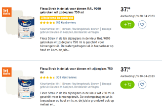 Flexa verf 1+1 gratis bij Gamma