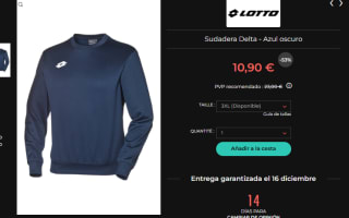 Hasta 60% descuento en ropa deportiva Lotto precios desde 9,90€ sudaderas