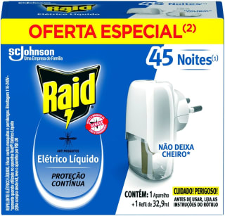 Repelente Elétrico Líquido da Raid - R$ 11,40