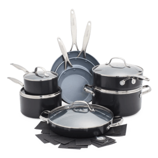 GreenPan Valencia Pro Harde Geanodiseerde Gezond Keramisch Antiaanbaklaag 13-delige pannenset voor €209,95 bij Greenpan
