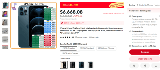 iPhone 12 Pro 128GB por $6,056 en AliExpress con voucher
