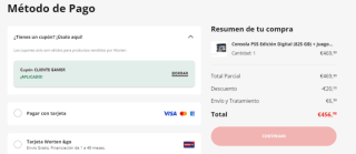 Consola PS5 Edición Digital (825 GB) + Juego PS5 God Of War Ragnarök por 456,98€