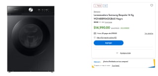 Lavasecadora Samsung Bespoke 14 Kg en oferta en Walmart