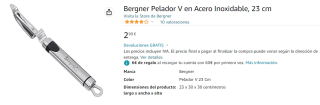 Pelador Bergner en Acero Inoxidable, 23 cm por 2.99€