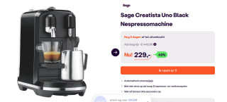 Nespresso Sage Creatista Uno - Koffiecupmachine voor €229 bij iBOOD