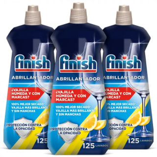 Pack de 3 Finish Abrillantador Lavavajillas Limón de 500ml por 11.99€ (Cuenta Nueva 5.99€)