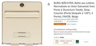 Boîte aux Lettres Normalisée BURG-WÄCHTER à 52,46€