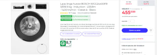 Lave-linge Bosch WGG24400FR à 455,89€