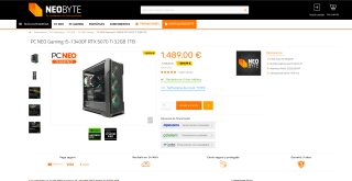 PC NEO Gaming i5-13400F RTX 5070 Ti 32GB 1TB por 1,489€