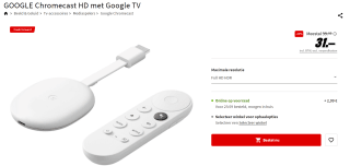 Google Chromecast Google TV HD (Wit) voor €31 bij de MediaMarkt