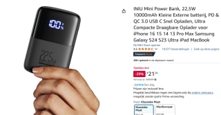 INIU Mini Power Bank 10000 mAh voor €21,24 bij Amazon