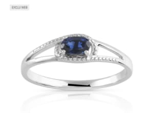 Bague argent 925 saphir ovale à 88,70€