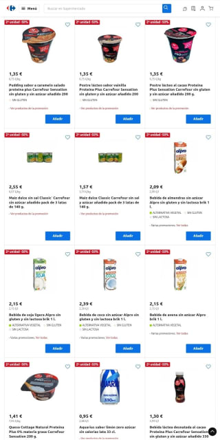 -50% en la Segunda Unidad Ofertas Vegetales en Carrefour.