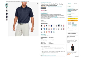 Polo Under Armour Hombre Golf Tech Wicking Textured Soft Light Shirt por solo 27,97€