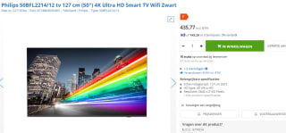 Philips B-line 50BFL2214/12 Zwart voor €435,77 bij Max ICT