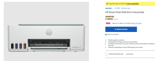 HP Smart Tank 5108 All-in-One printer voor €169 in de HP store