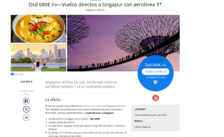 Vuelos directos a Singapur con aerolínea 5* desde 680€