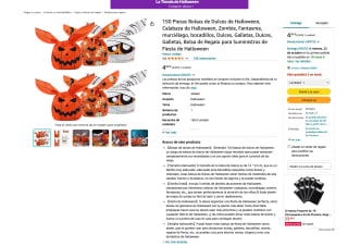 150 Bolsas para golosinas con formas aterradoras para Halloween a solo 4,99€