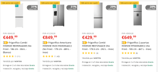 Electrodomésticos Hisense con 15% descuento EXTRA