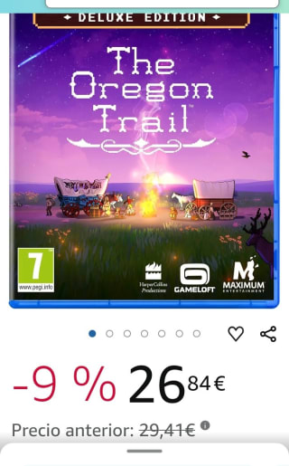The Oregon Trail Deluxe Edition PS5 por 26,84€.
