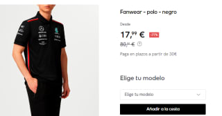 Polo del equipo Mercedes-AMG F1 por 17.99€