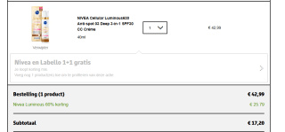 50% korting op alle A-merk gezichtsverzorging producten bij Kruidvat