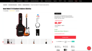 Iman Rebel ST-10 Sunburst Guitarra Eléctrica por 85,99€