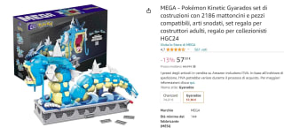 Mattel Pokémon Kinetic Gyarados bouwset voor €57,30 bij Amazon Italië