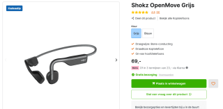 Shokz OpenMove Bone voor €69,bij Expert